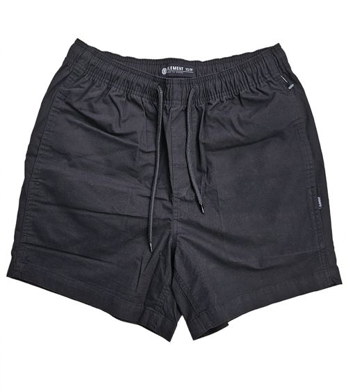 Pantalone shorts da uomo in cotone ELEMENT Vacation con patch logo W1WKC9 3732 nero
