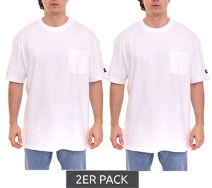 Pack de 2 Camisetas Dickies Basic para Hombre Camisa de algodón Camisa de Trabajo Cool&Dry Peso 250 g/m² PKGS407WH Blanco