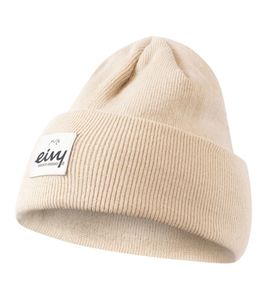 eivy Watcher Beanie comodo cappello invernale da donna elegante cappello lavorato a maglia con toppa con logo 6221-190234 beige
