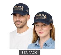 Confezione da 5 cappellini Oracle Red Bull Racing x Verstappen FW 2022 Champions Championship "Make it a double" o "Champions" Navy