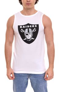 Fanatics NFL Las Vegas Oakland Raiders Camiseta deportiva sin mangas con cuello redondo para hombre 1566MWHT1ADORA Blanco