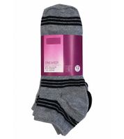 12 Paar Baumwoll-Strümpfe mit Komfortbund nachhaltige Sneaker-Socken mit verschiedenen Mustern Schwarz/Grau/Blau