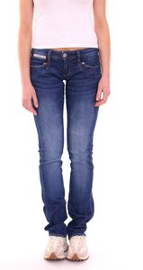 Herrlicher Magnifique pantalon en jean pour femme Piper StOrgan style 4 poches avec boutons décoratifs 96135956 bleu