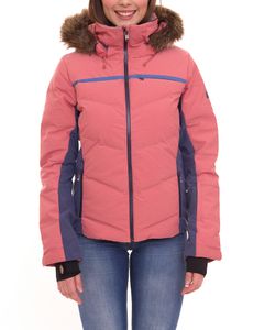 Chaqueta de snowboard para mujer ROXY Snowstorm Dusty Cedar con piel sintética extraíble en la capucha chaqueta de invierno 76526703 rosa