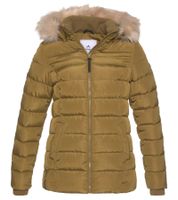 ALPENBLITZ Veste d extérieur pour femme Semeru, veste d hiver rembourrée avec capuche amovible et fausse fourrure amovible individuellement 12718035 Kaki