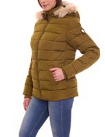 ALPENBLITZ Veste d extérieur pour femme Semeru, veste d hiver rembourrée avec capuche amovible et fausse fourrure amovible individuellement 12718035 Kaki
