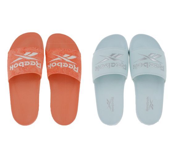 Reebok FULGERE und CLASSIC Sommer-Sandalen Badelatschen mit Logo-Aufdruck Rosa oder Hellblau