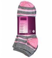 36 pairs of cotton stockings with comfort waistband, sustainable sneaker socks with different patterns of pink, blue or black