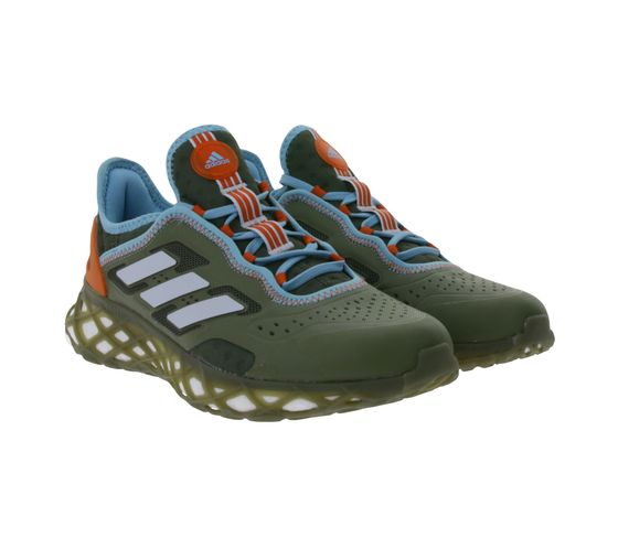adidas Web Boost men's sneakers, sustainable running shoes with BOOST cushioning HQ6170 green