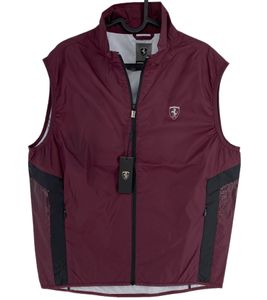 Ferrari gilet de sport pour hommes gilet d'entraînement mince imperméable et coupe-vent 270062342 42481VIN rouge vin