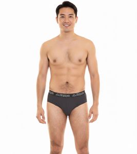 Kappa Herren Slip mit Baumwoll-Stretch Unterwäsche mit Logobund Unterhose 711167 Dunkelgrau