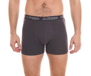 Calzoncillos tipo bóxer para hombre Kappa, ropa interior de algodón con parche con logo, algodón elástico 711168 A2G gris