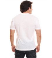 Camisa de algodón para hombre Kappa, camisa de cuello redondo con pequeño parche con logo, camisa de manga corta 711169 A1C blanco Camisa de algodón para hombre Kappa, camisa de cuello redondo con pequeño parche con logo, camisa de manga corta 711169 A1C blanco
