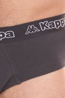 Lot de 10 slips Kappa pour homme avec sous-vêtements en coton stretch avec ceinture logo 711167 noir, bleu ou gris Lot de 10 slips Kappa pour homme avec sous-vêtements en coton stretch avec ceinture logo 711167 noir, bleu ou gris