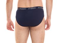 Kappa Herren Slip mit Baumwoll-Stretch Unterwäsche mit Logobund Unterhose 711167 Schwarz, Blau oder Grau
