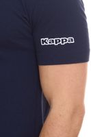 6er Pack Kappa Herren Baumwoll-Shirt Rundhals-Shirt mit großem Logo-Patch Kurzarm-Shirt Blau, Schwarz oder Weiß