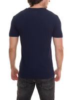 6er Pack Kappa Herren Baumwoll-Shirt Rundhals-Shirt mit großem Logo-Patch Kurzarm-Shirt Blau, Schwarz oder Weiß