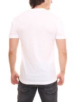 Pack of 3 Kappa men s cotton shirt, crew neck shirt with large logo patch, short sleeve shirt blue, black or white