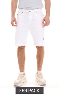 Paquete de 2 U.S. POLO ASSN. Bermudas chinas de hombre Abel de algodón sostenible 157 59799 52940 401 Blanco