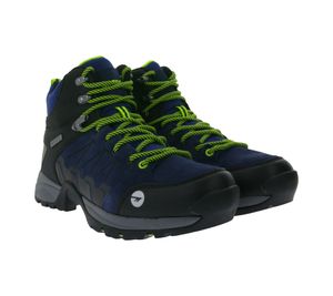 Zapatos de senderismo para hombre HI-TEC V-Lite Orion Mid WP con membrana Dri-Tec, zapatos de trekking impermeables O010241-031-01 Azul marino/Negro/Lima
