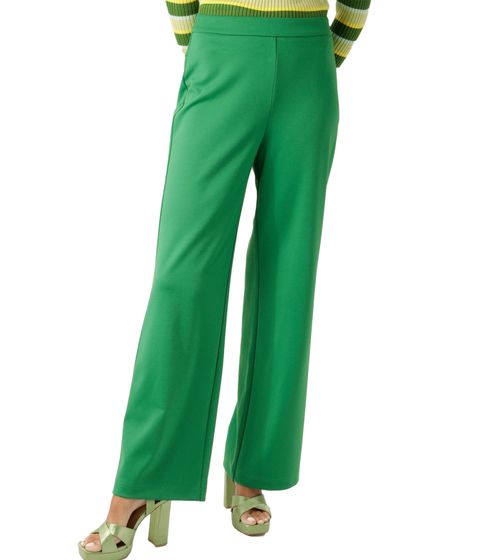 Aniston CASUAL women's flared trousers, comfortable summer trousers without pockets 52771322 green