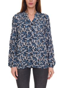 Aniston CASUAL Damen Langarm-Bluse mit Allover Blumen-Print 91054845 Blau