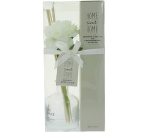 HOME sweet HOME Parfum d ambiance Rose & Lily avec 6 bâtons de rotin dont une rose décorative 100 ml