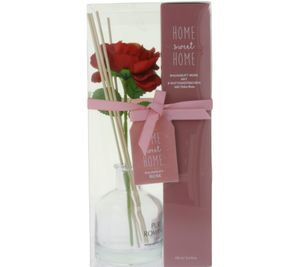 HOME sweet HOME Parfum d ambiance Rose avec 6 bâtons de rotin dont une rose décorative 100 ml