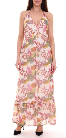 Aniston CASUAL Damen Maxi-Kleid mit Allover-Print Sommer-Kleid 46746028 Bunt