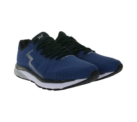 361° STRATA 4 chaussures de course pour hommes avec technologie QU!K Flex, chaussures de sport avec semelle Ortholite Y018-6709 noir/bleu