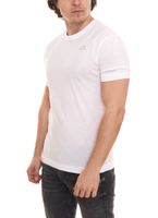 Camisa de algodón para hombre Kappa, camisa de cuello redondo con pequeño parche con logo, camisa de manga corta 711169 blanco, azul o negro Camisa de algodón para hombre Kappa, camisa de cuello redondo con pequeño parche con logo, camisa de manga corta 711169 blanco, azul o negro