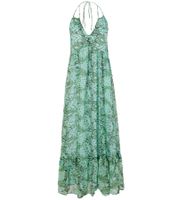 Aniston CASUAL maxi abito da donna estivo con schiena scoperta e stampa all-over 83823237 Verde