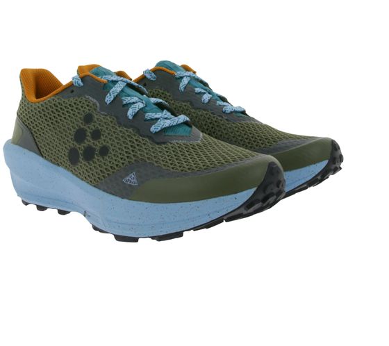 Craft CTM Ultra Trail M chaussures de sport pour hommes avec semelle intermédiaire en mousse UD chaussures de course avec semelle extérieure en caoutchouc de traction 1912657-671358 vert/bleu