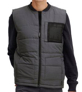 11 PROJECT PURlle Herren Puffer-Weste mit Steppung Outdoor-Weste 20715253 ME 193910 Grau