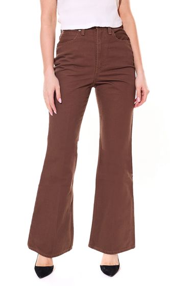 LEVI'S 70s FLARE pantalon évasé femme taille haute denim avec cordon 73671544 marron