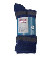 8 Paar TRUE style Baumwoll-Strümpfe mit Komfortbund nachhaltige Business-Socken im Crew-Style verschiedene Muster Navy/Grau 8 Paar TRUE style Baumwoll-Strümpfe mit Komfortbund nachhaltige Business-Socken im Crew-Style verschiedene Muster Navy/Grau
