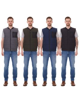 11 PROJECT PURlle Herren Puffer-Weste mit Steppung Lifestyle-Weste 20715253-ME Grau, Dunkelgrün, Dunkelblau oder Schwarz