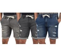BLEND Dallian shorts uomo in cotone denim distrutto sostenibile Bermuda 20711410-ME Grigio o blu