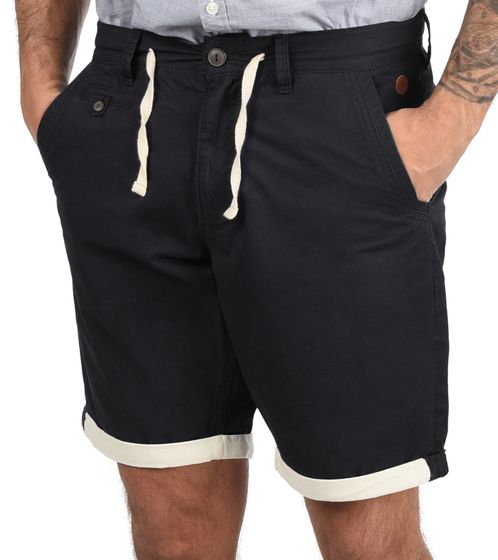 BLEND Bermudas de algodón para hombre Kankuro en denim sostenible 20703650 ME 70155 Negro