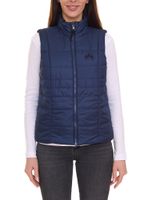ALPENBLITZ women s reversible vest in plain colors and all-over print quilted vest in dark blue/colorful, brown/white or black/white ALPENBLITZ women s reversible vest in plain colors and all-over print quilted vest in dark blue/colorful, brown/white or black/white