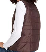 ALPENBLITZ women s reversible vest in plain colors and all-over print quilted vest in dark blue/colorful, brown/white or black/white ALPENBLITZ women s reversible vest in plain colors and all-over print quilted vest in dark blue/colorful, brown/white or black/white