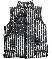 ALPENBLITZ women s reversible vest in plain colors and all-over print quilted vest in dark blue/colorful, brown/white or black/white ALPENBLITZ women s reversible vest in plain colors and all-over print quilted vest in dark blue/colorful, brown/white or black/white