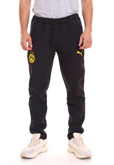 PUMA BVB Casuals Pants Pantalon de survêtement pour homme Borussia Dortmund Cotton Fanwear 771843 02 Noir