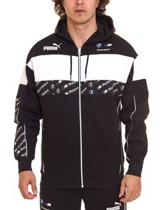 PUMA BMW MMS Herren Sweat-Jacke sportliche Kapuzen-Jacke 621866 01 Schwarz