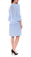 BOYSEN S mini-robe femme robe à volants à rayures 63821354 bleu