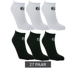 27 pares de calcetines deportivos Sergio Tacchini calcetines de algodón de moda 230000830 negro o blanco