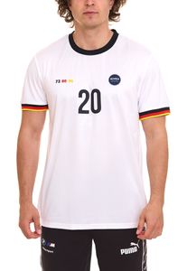 NIVEA MEN Maillot de supporter pour hommes, maillot de football durable de l'Allemagne avec fonction de séchage rapide, blanc/noir
