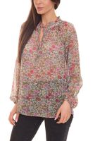 Aniston SELECTED Damen Sommer-Bluse durchsichtiges Shirt mit Allover-Print 37170051 Bunt