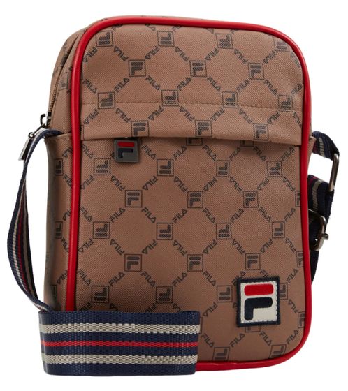 FILA UL bolso bandolera elegante bolso de hombro con estampado de logo en toda la superficie 685086 A414 marrón