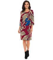 Aniston SELECTED vestito da donna con maniche a 3/4 vestito midi floreale vestito estivo 75546760 rosso